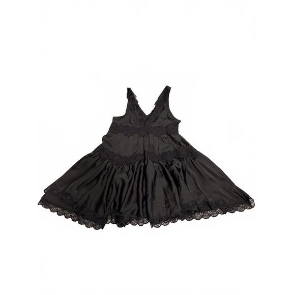 In This Groove Mini Slip Dress - Washed Black - Picture 3 of 5